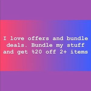 Get 20 percent off when you bundle my items!💕